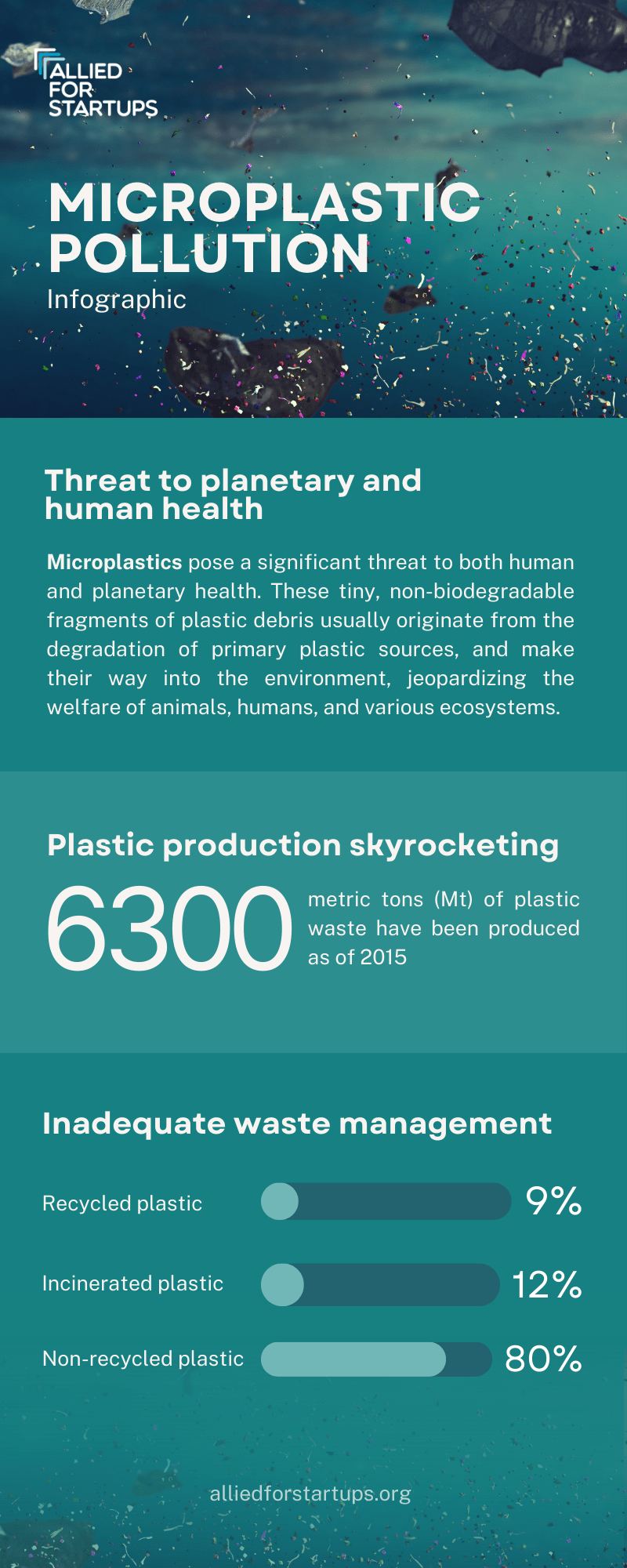 Drowning In Plastic How Startups Tackle The Issue Of Microplastic   Microplastic Pollution Infographic 